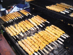 Fackelbrote auf Grill