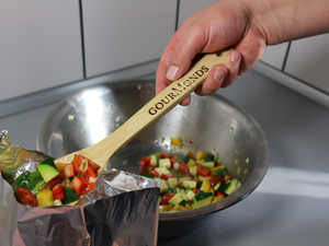 Grillgemüse in Aluschale