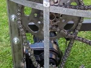 Kettenantrieb aus alten Motorradketten