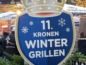 Schild „11. Kronen Wintergrillen“